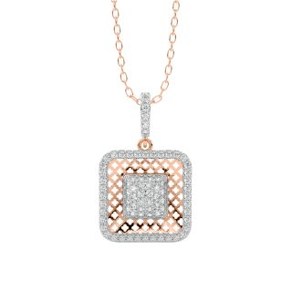 Clara Round Diamond Office Wear Pendant